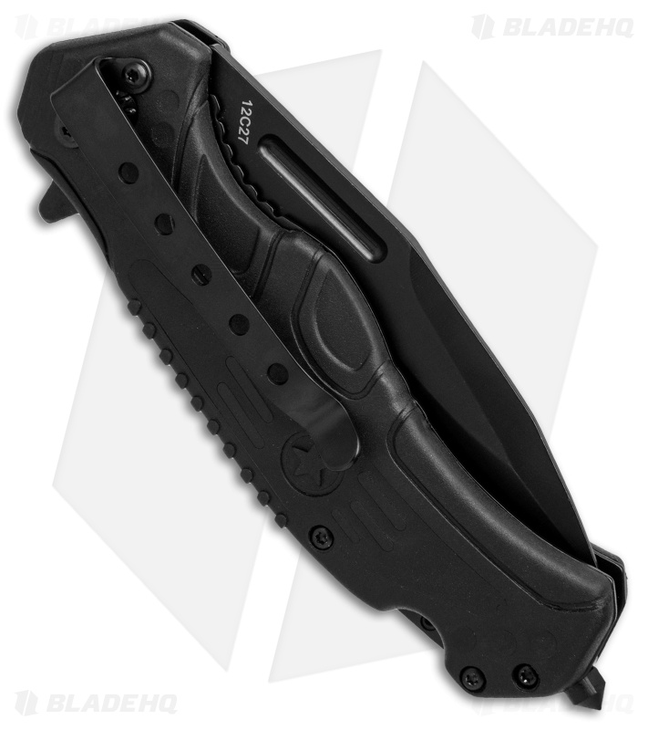 Boker Plus Savior 2 Liner Lock Knife Black (3.3" Black Serr) 01BO321