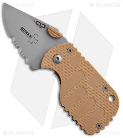 Boker Plus Subcom F Desert Frame Lock Knife (1.875" Bead Blast Serr) 01BO589DES