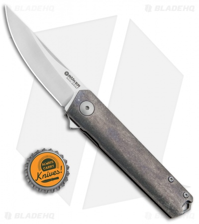 Boker Burnley Kwaiken Compact Flipper Knife Titanium (3.125" Satin) 110664