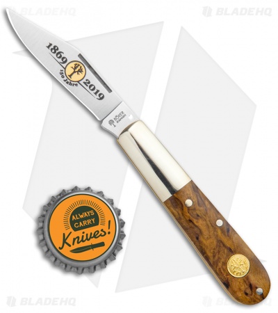 Boker Barlow 150th Anniversary Series Pocket Knife 3.25" Curly Birch Wood 115941