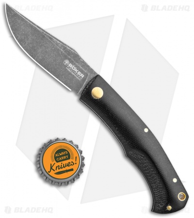 Boker Boxer EDC Slip Joint Knife Black Jute Micarta (3.1" SW) 111129
