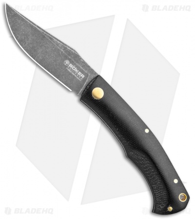 Boker Boxer EDC Slip Joint Knife Black Jute Micarta (3.1" SW) 111129