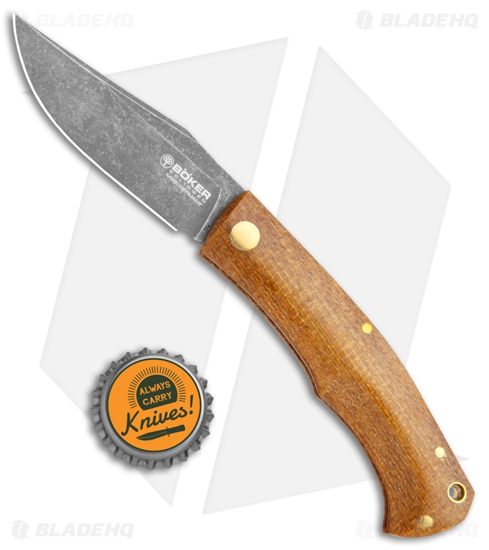 Boker Boxer EDC Slip Joint Knife Brown Jute Micarta (3.1" SW) 111029