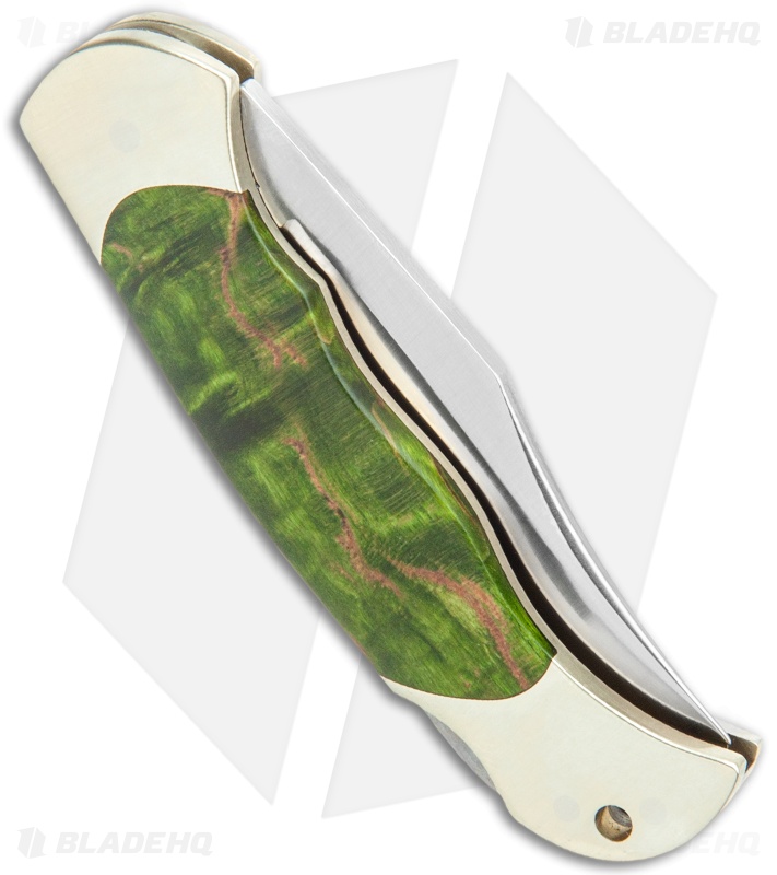 Boker Boy Scout Lockback Knife Green Curly Birch (3.1" Satin) 118118