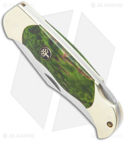 Boker Boy Scout Lockback Knife Green Curly Birch (3.1" Satin) 118118