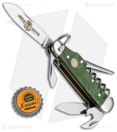 Boker Camp Knife 150th Anniversary Multi-Tool (Green Curly Birch)
