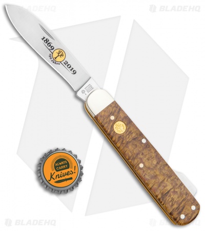 Boker Hunter Mono Lockback Knife 150th Anniversary Edition Curly Birch 115030