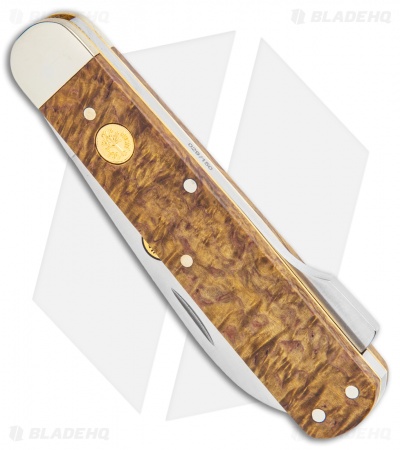 Boker Hunter Mono Lockback Knife 150th Anniversary Edition Curly Birch 115030