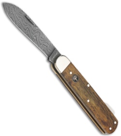 Boker Hunting Knife Mono Lockback Knife Curly Birch (3.25" Damascus) 