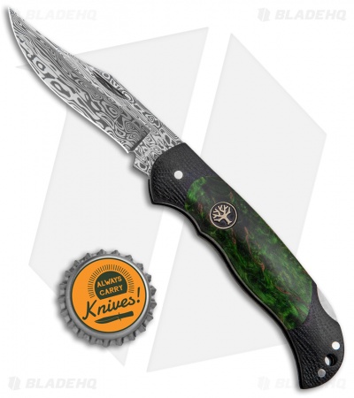 Boker Junior Scout Lightweight Damascus Green Curly Birch (2.75" Damascus)
