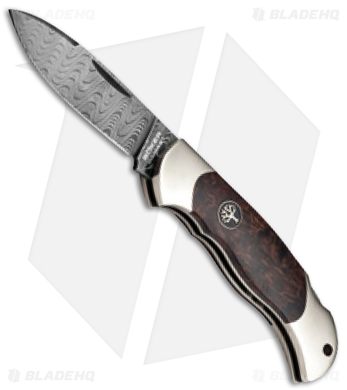 Boker Junior Scout Spear Point Knife Curly Birch (2.6" Damascus) 111920DAM