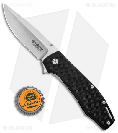 Boker Marlowe KMP22 Frame Lock Knife Black G-10 (3.1" Stonewash) 110658