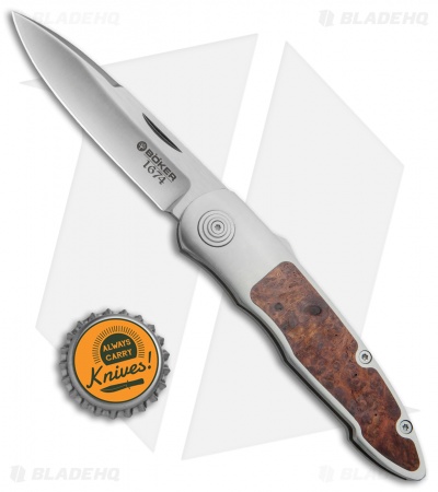 Boker Merlin 1674 Merlin Gentleman's Knife Amboina Root Wood (2.8" Satin) 111621