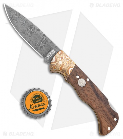 Boker Mokume Damascus Lock Back Knife Walnut (3.125" Damascus) 110166DAM