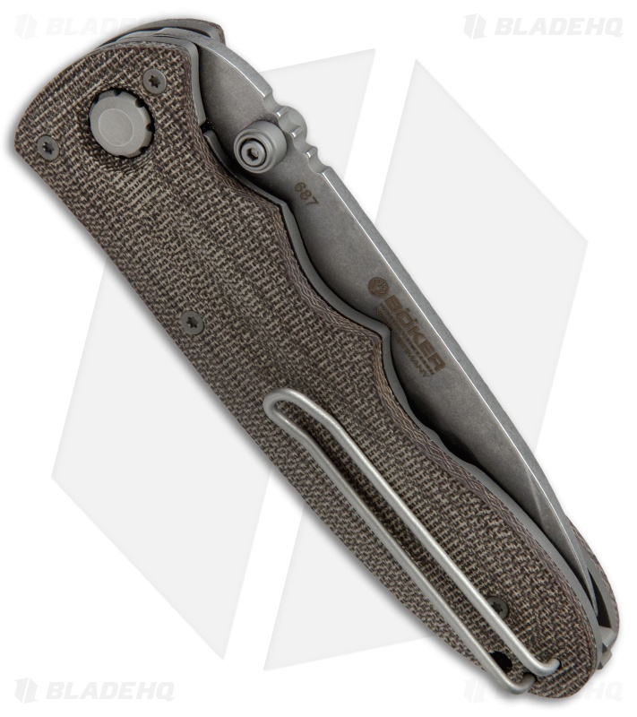 Boker Oberland Arms EDW Liner Lock Knife (3.39" Stonewash) 110626