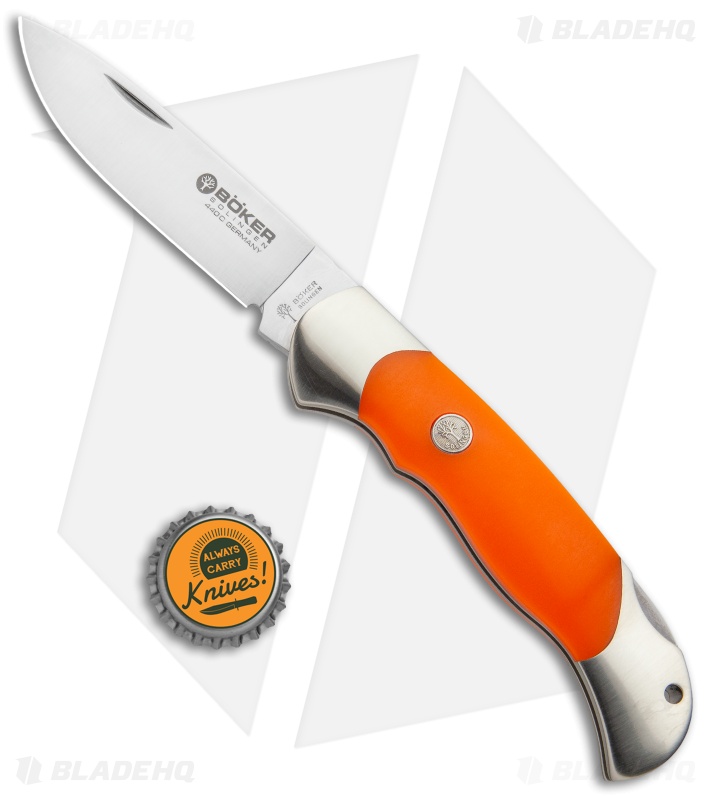 Boker Optima Night Hunter Lockback Knife Orange (3.625" Satin) 113027