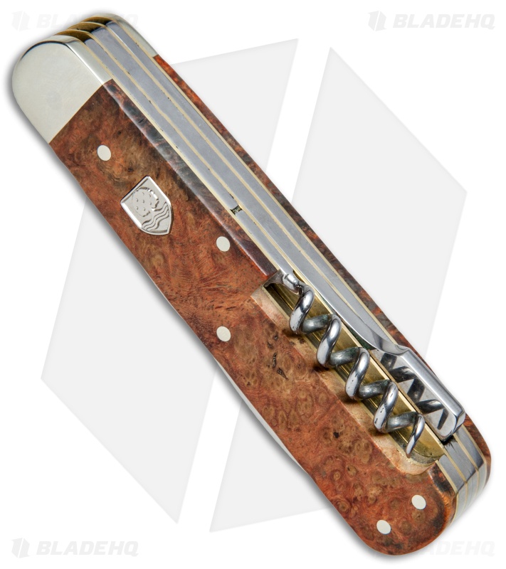 Boker Quadro 1674 Pocket Knife 4.375" Amboina Root Wood 110545