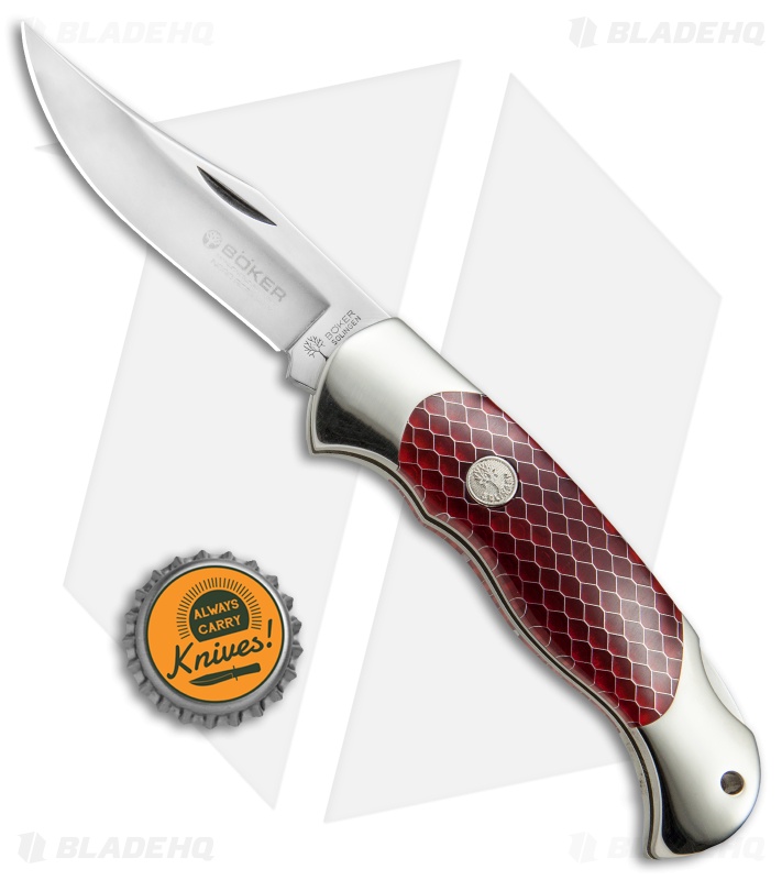 Boker Scout Lockback Knife Red Honeycomb (3.125" Polish)