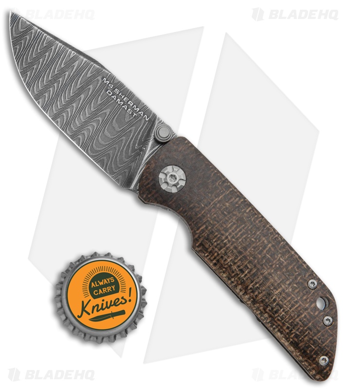Boker Sherman Damascus Frame Lock Knife Micarta (3" Damascus) 110662DAM