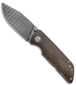 Boker Sherman Damascus Frame Lock Knife Micarta (3" Damascus) 110662DAM