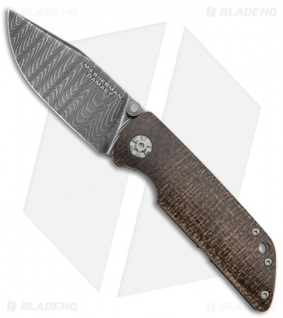 Boker Sherman Damascus Frame Lock Knife Micarta (3" Damascus) 110662DAM