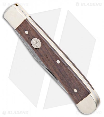 Boker Trapper 150th Anniversary Damascus Series Pocket Knife 4.125" Chestnut  