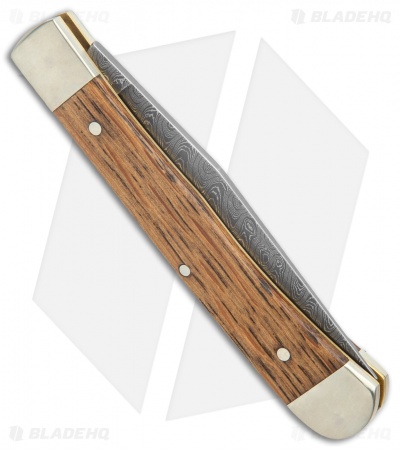 Boker Trapper Asbach Uralt Slip Joint Knife Oak Wood (3.35" Damascus)