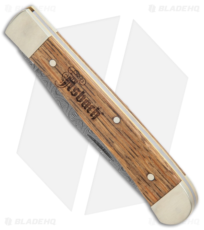 Boker Trapper Asbach Uralt Slip Joint Knife Oak Wood (3.35" Damascus)
