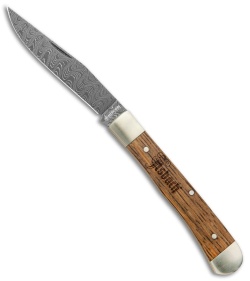 Boker Trapper Asbach Uralt Slip Joint Knife Oak Wood (3.35" Damascus)