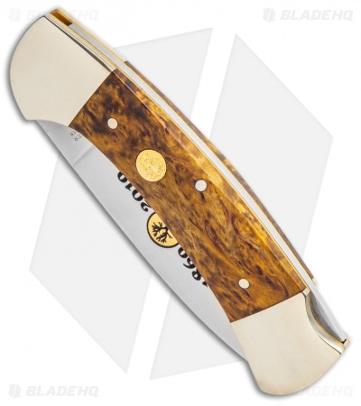 Boker 3000 150th Anniversary Edition Lockback Knife Curly Birch Wood (3.375")