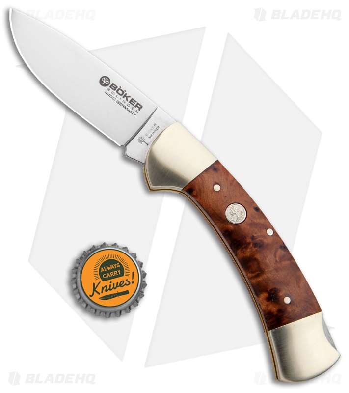 Boker Tree Brand 3000 Thuya II Lockback Knife Wood (3.375" Mirror) 112000TH