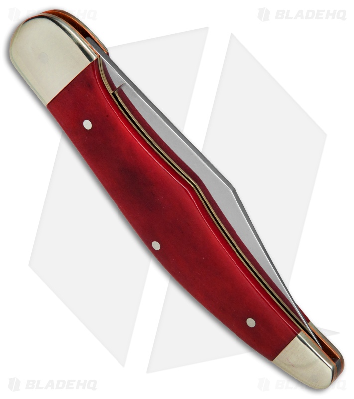 Boker Tree Brand L.E. Hunter Lockback Pocket Knife 5.25" Smooth Red Bone