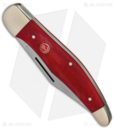 Boker Tree Brand L.E. Hunter Lockback Pocket Knife 5.25" Smooth Red Bone