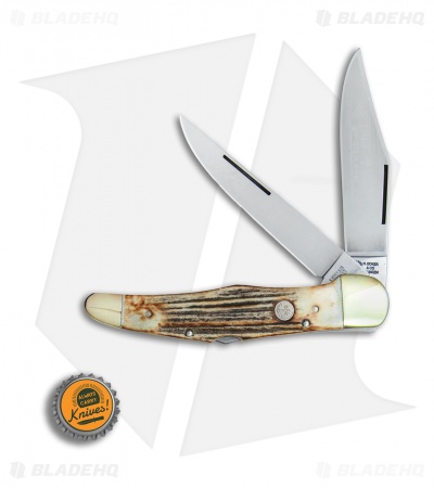 Boker Tree Brand L.E. Trapper Double Lockback Pocket Knife 5.25" Stag 