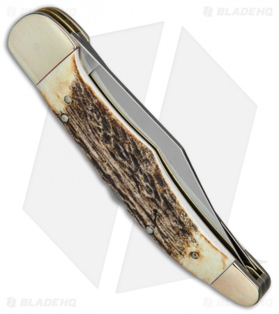 Boker Tree Brand L.E. Trapper Double Lockback Pocket Knife 5.25" Stag 