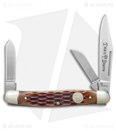 Boker Medium Stockman Knife 3.5" Brown Jigged Bone 110727