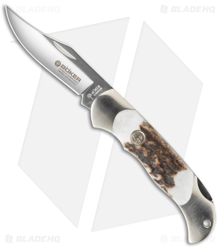 boker boy scout pocket knife 3 stag handle 112403 blade hq