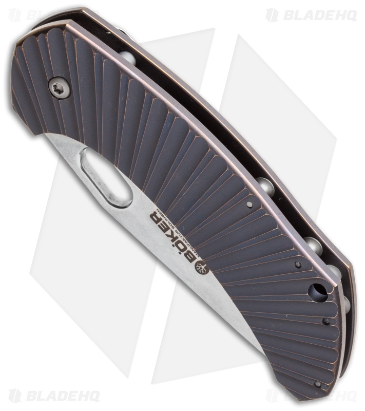 Boker Aurora Frame Lock Knife Titanium (3.25" Stonewash) 112629