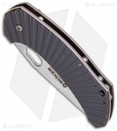 Boker Aurora Frame Lock Knife Titanium (3.25" Stonewash) 112629