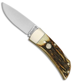 Boker Pocket Lockback Folding Knife Stag Horn (2" Satin) 111006