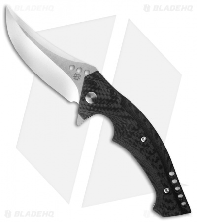 Walter Brend Custom Mamba Flipper Knife Carbon Fiber (3.75" Mirror Satin)