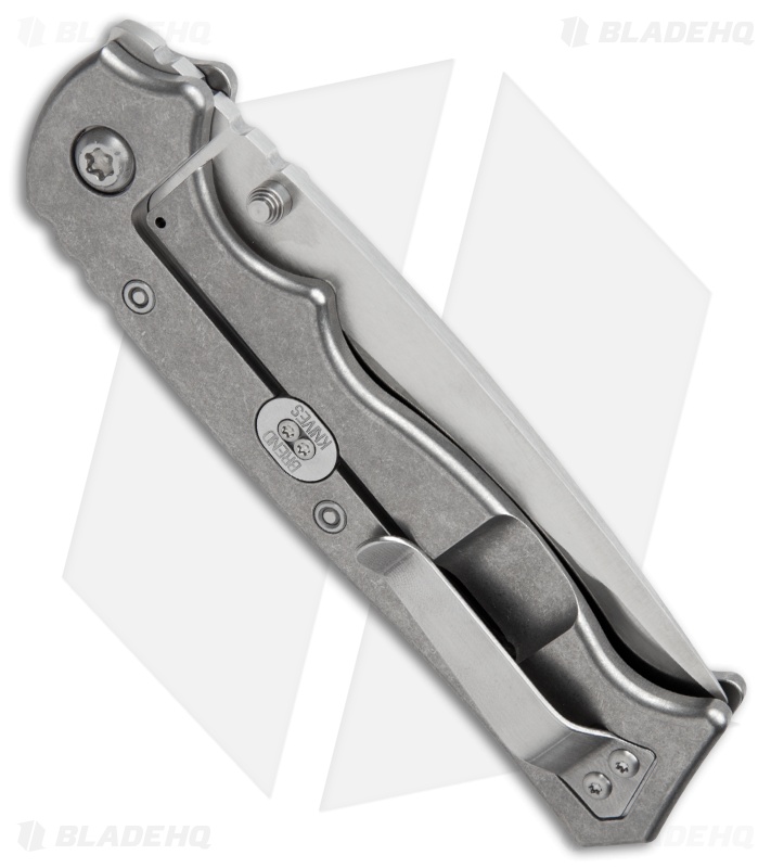 Walter Brend Marauder Clip Point Knife Titanium + Stingray Inserts (3.75" Satin)