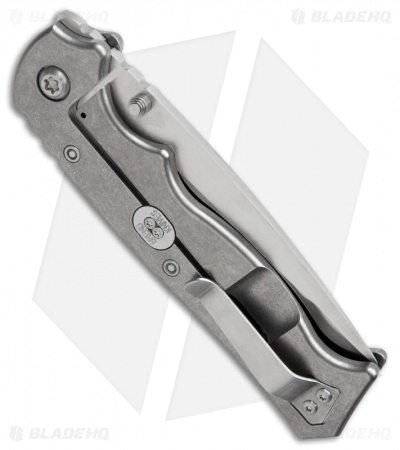 Walter Brend Marauder Clip Point Knife Titanium + Stingray Inserts (3.75" Satin)