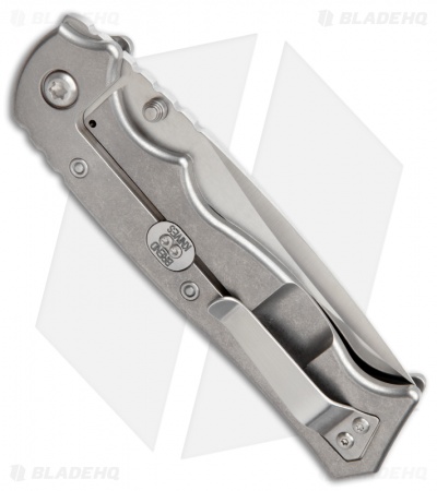 Walter Brend Marauder Tanto Knife Titanium + Stingray Inserts (3.75" Satin)