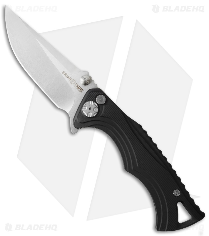 Brian Tighe & Friends Small Tighe Fighter Flipper Knife Ridged (3" Stonewash)