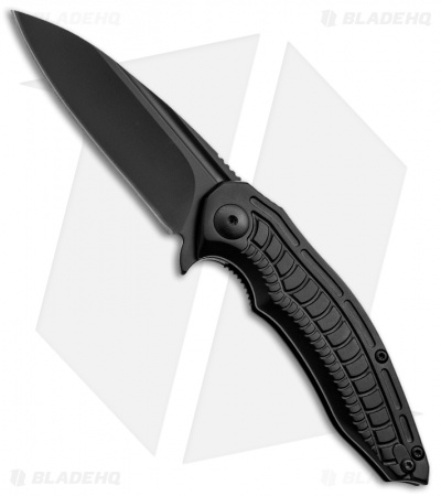 Brous Blades Bionic Flipper Knife Black Aluminum (3" Black)