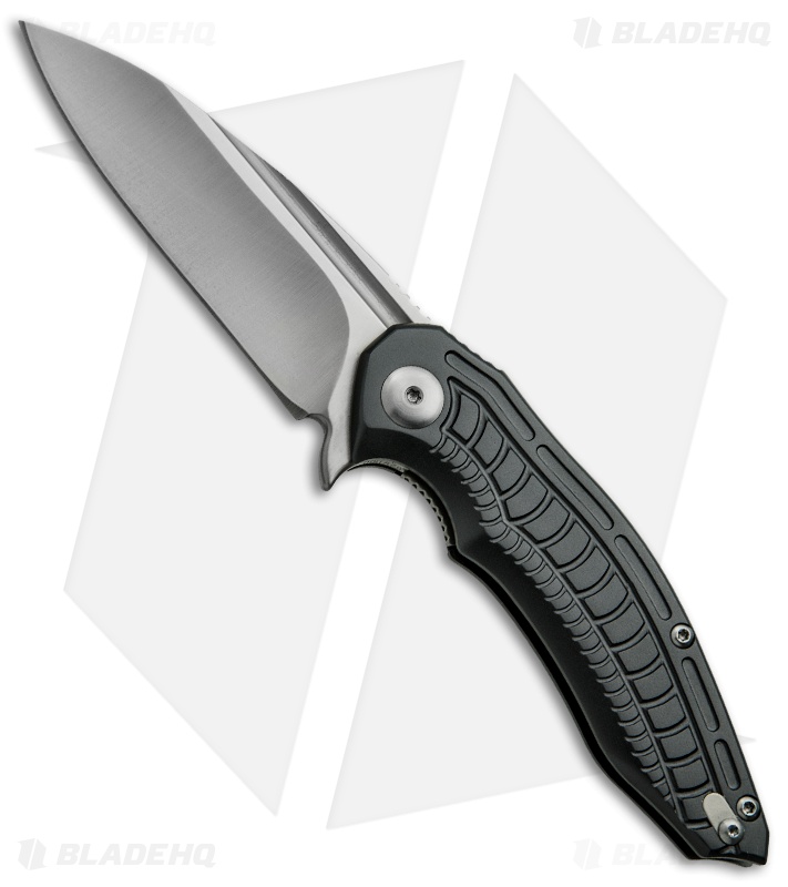 Brous Blades Bionic Flipper Knife Gray Aluminum (3" Satin Plain)