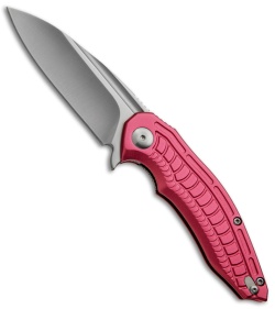 Brous Blades Bionic Flipper Knife Pink Aluminum (3" Satin Plain)