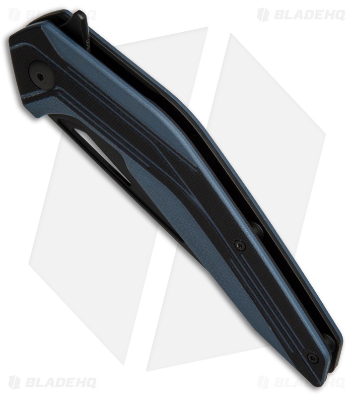 Brous Blades Hardwire Liner Lock Knife Blue/Black G-10 (4.25" Blackout)