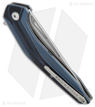 Brous Blades Hardwire Liner Lock Knife Blue/Black G-10 (4.25" Stonewash)